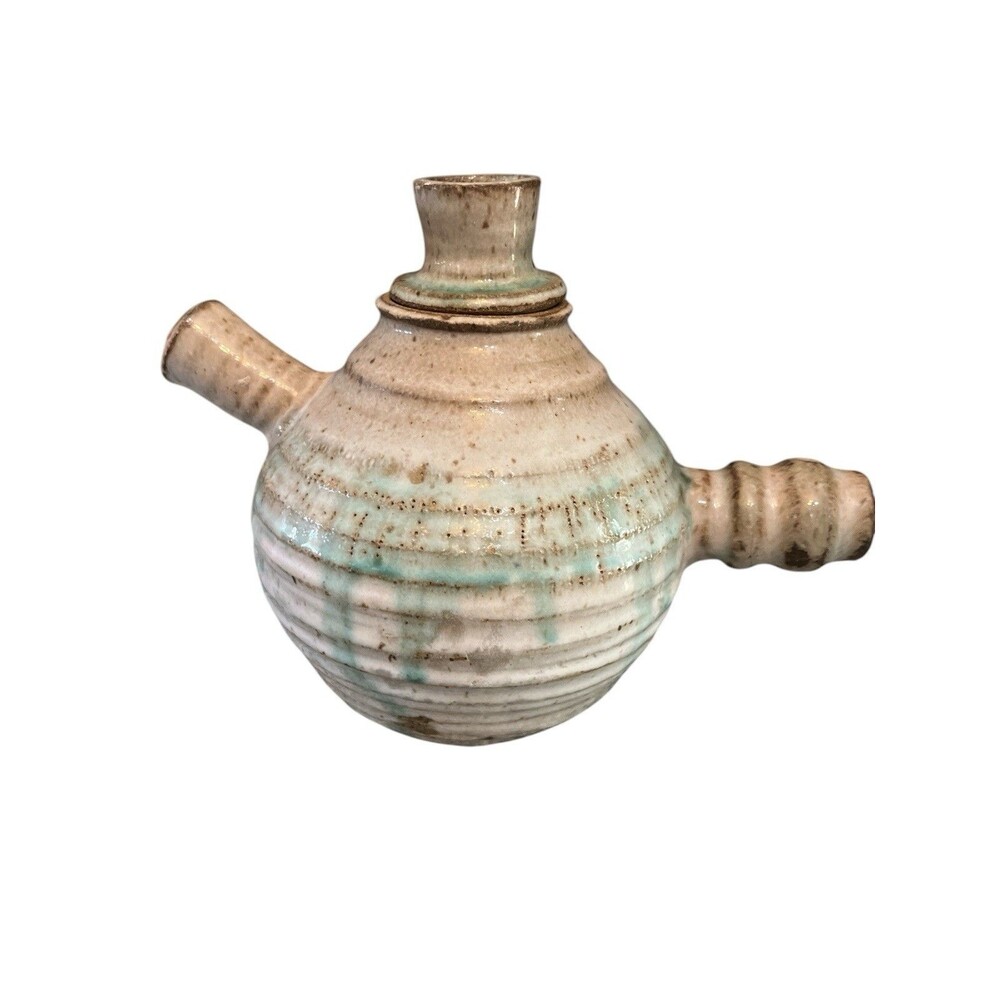 Ceramic Glaze Pottery Pot Jar Bottle Teapot Heavyweight Blue Drip Painted